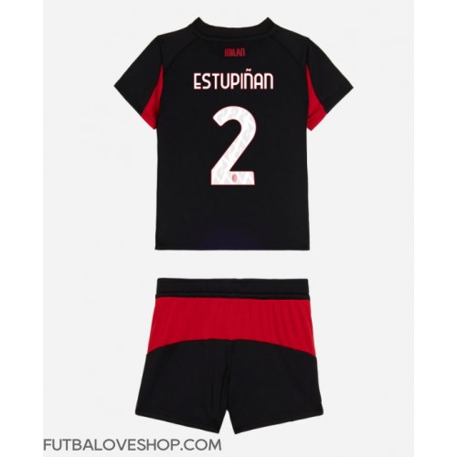 Dres AC Milan Pervis Estupinan #2 Domáci pre deti 2025-26 Krátky Rukáv (+ trenírky)